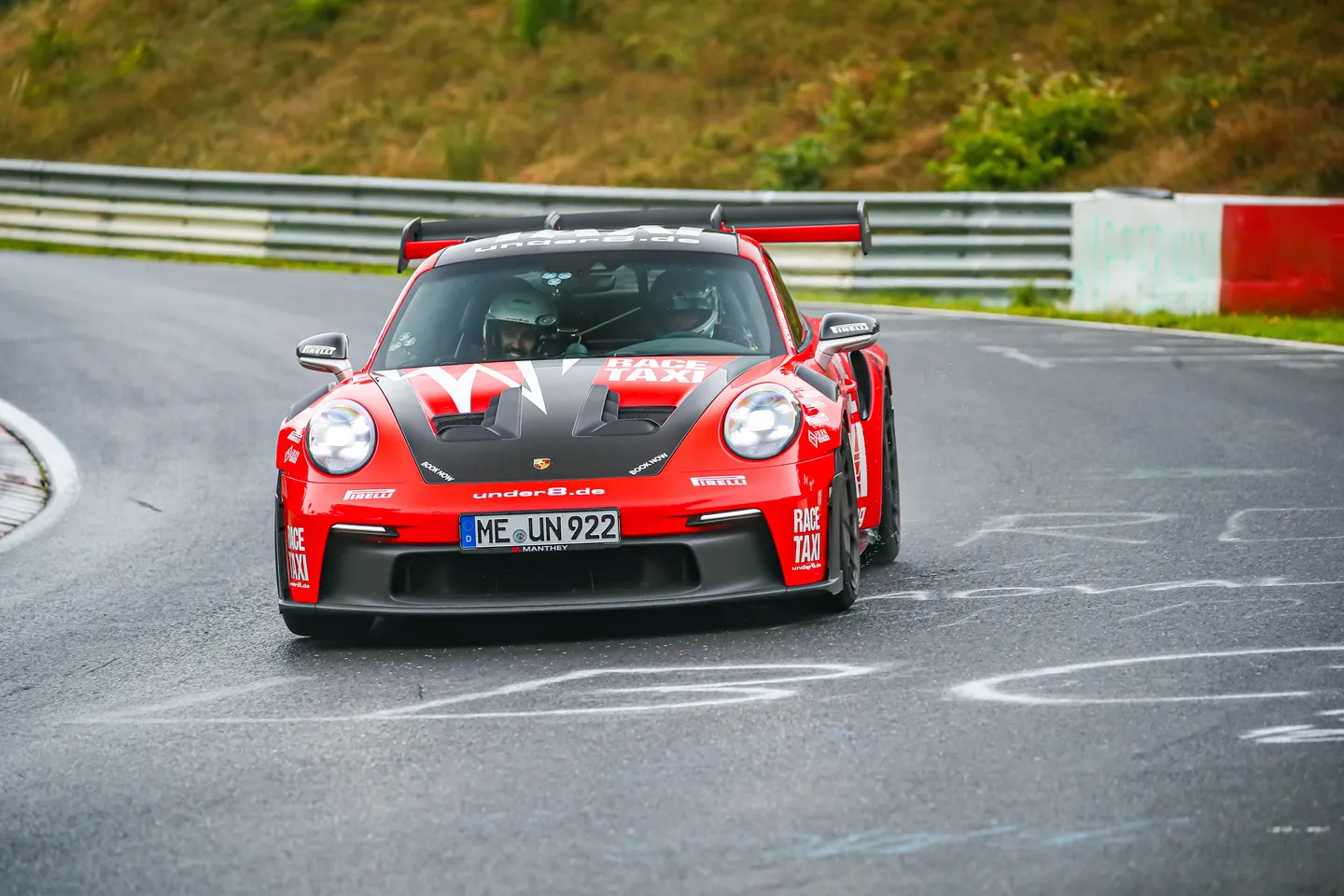 Having fun at the racetrack